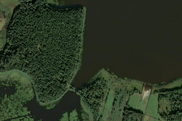 Immagine satellitare dei dintorni di Spāres ezers