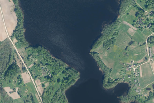 Immagine satellitare dei dintorni di Pušas ezers