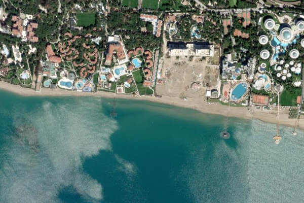 Immagine satellitare dei dintorni di Villa Bellis
