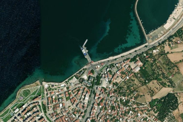 Immagine satellitare dei dintorni di Lapseki Feribot İskelesi