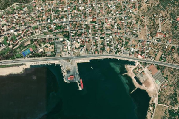 Immagine satellitare dei dintorni di Stylida · porto