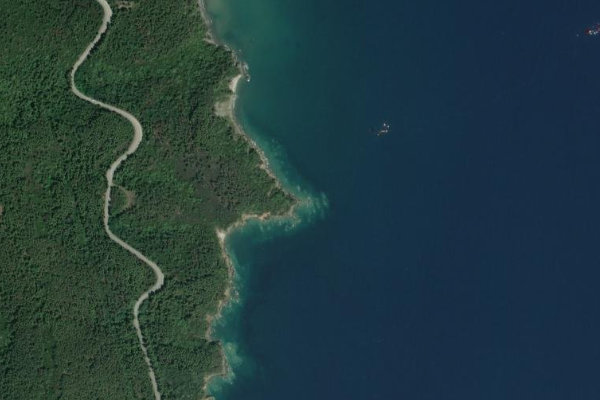 Immagine satellitare dei dintorni di Ákra Chabási