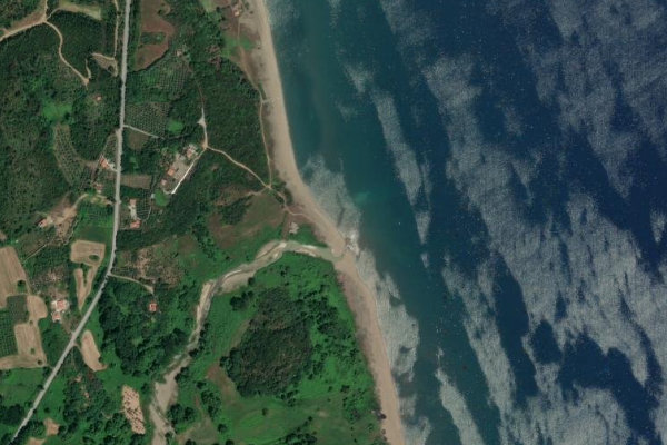 Immagine satellitare dei dintorni di Asprólakkos