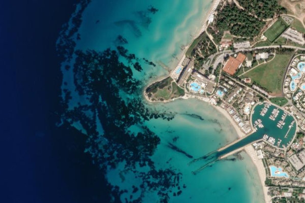 Immagine satellitare dei dintorni di Ákra Pírgos