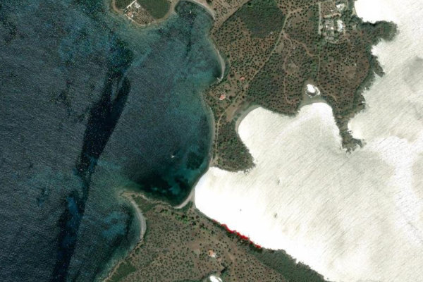 Immagine satellitare dei dintorni di Ákra Papadhiá