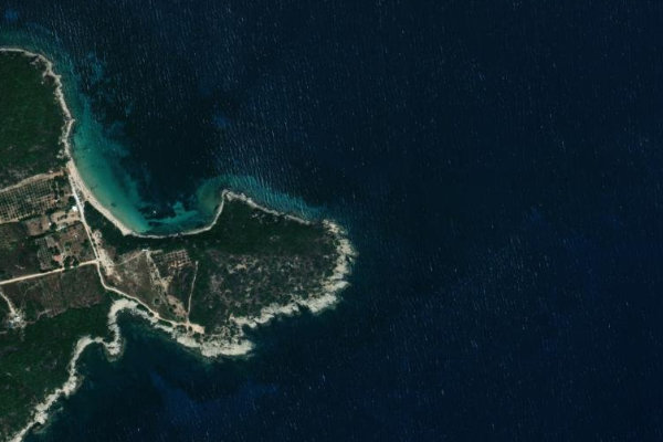 Immagine satellitare dei dintorni di Ákra Vrasídas
