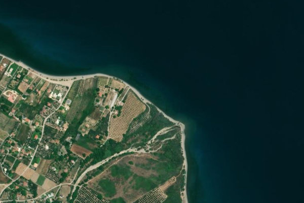 Immagine satellitare dei dintorni di Ákra Kálamos