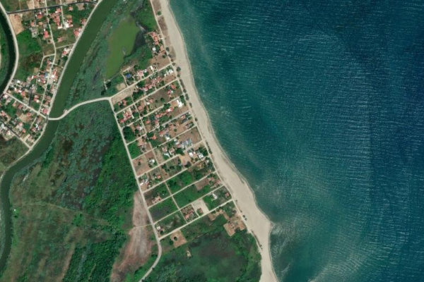 Immagine satellitare dei dintorni di Kouloura Beach