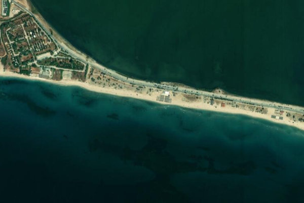 Immagine satellitare dei dintorni di Xirolímni
