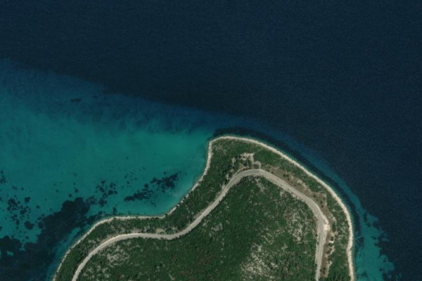 Immagine satellitare dei dintorni di Ákra Pachýs