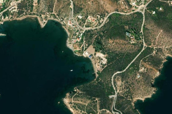 Immagine satellitare dei dintorni di Sounion beach