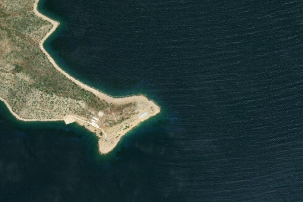 Immagine satellitare dei dintorni di Ákra Roússa
