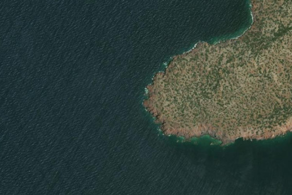 Immagine satellitare dei dintorni di Ákra Katéro