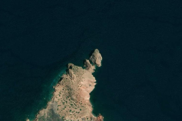 Immagine satellitare dei dintorni di Ákra Váni