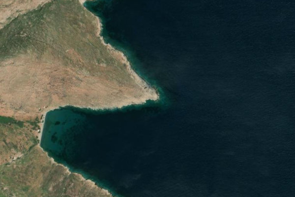 Immagine satellitare dei dintorni di Ákra Peteinoú
