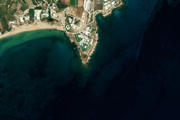 Immagine satellitare dei dintorni di Ákra Choní
