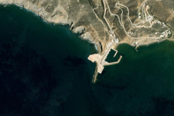Immagine satellitare dei dintorni di Anafi Port