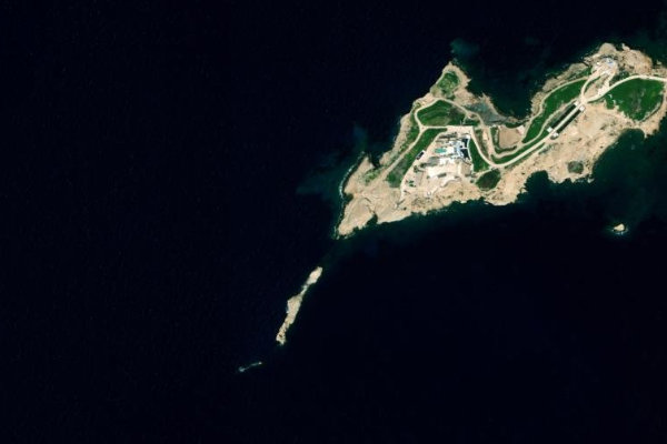 Immagine satellitare dei dintorni di Ákra Diakoftó