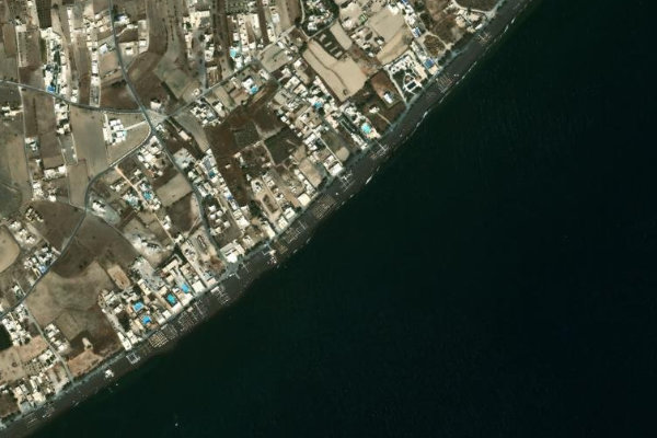 Immagine satellitare dei dintorni di Perívolos