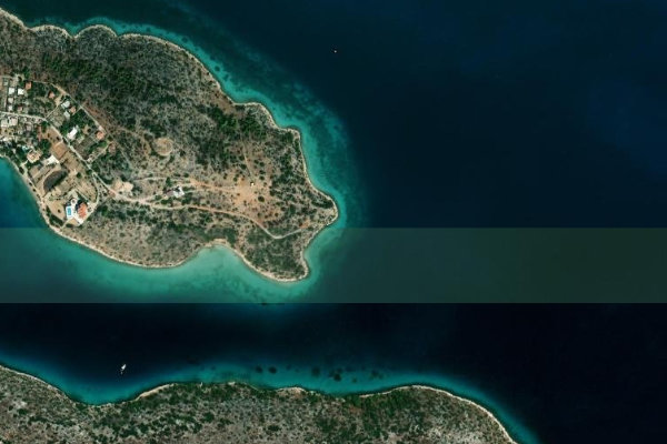 Immagine satellitare dei dintorni di Ákra Toíchos