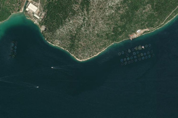 Immagine satellitare dei dintorni di Ákra Laskára