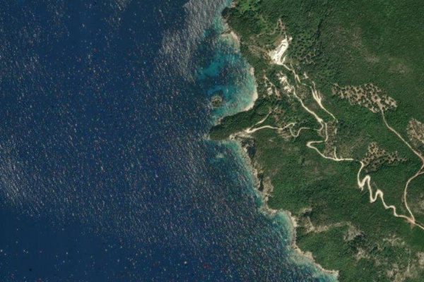 Immagine satellitare dei dintorni di Ákra Aríllas