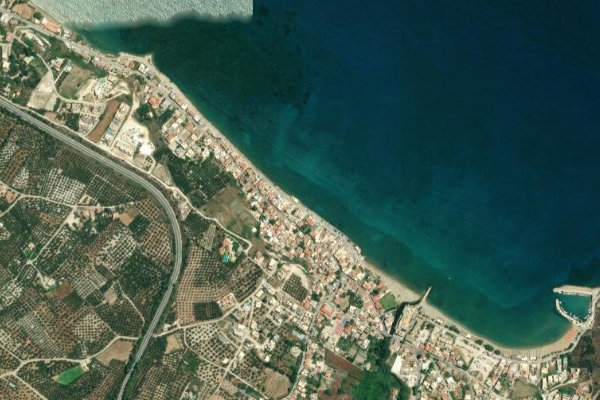 Immagine satellitare dei dintorni di Mesopótamos