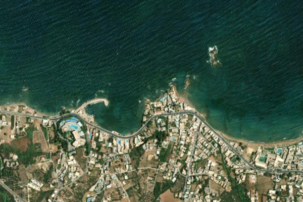 Immagine satellitare dei dintorni di Pýrgos