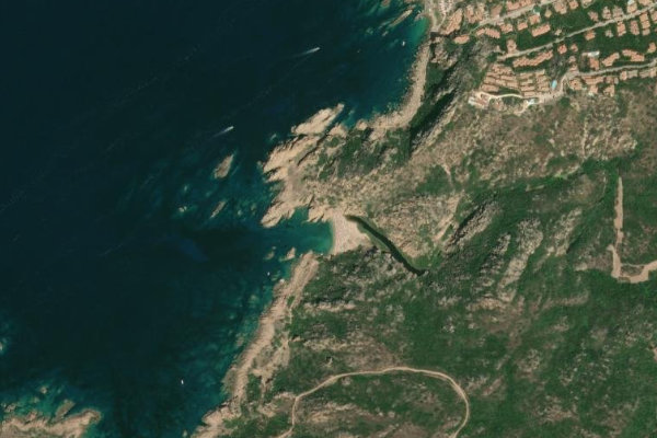 Riu di Cossi çevresinin uydu görüntüsü