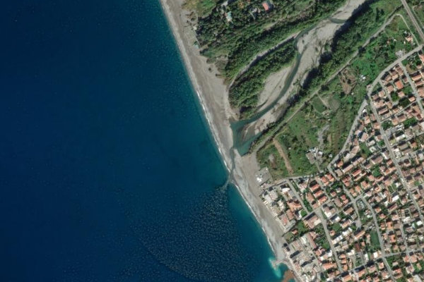 Fiume Noce çevresinin uydu görüntüsü