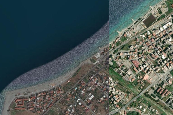 Fiumarella di Lume çevresinin uydu görüntüsü