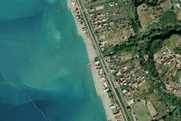 Fiumara La Serra çevresinin uydu görüntüsü
