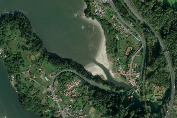 Río Lambre çevresinin uydu görüntüsü