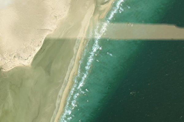 Laguna de Sotavento çevresinin uydu görüntüsü