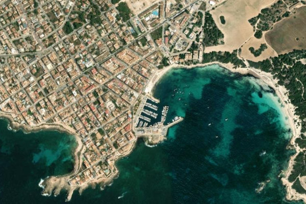 Palma iskele sektörü çevresinin uydu görüntüsü
