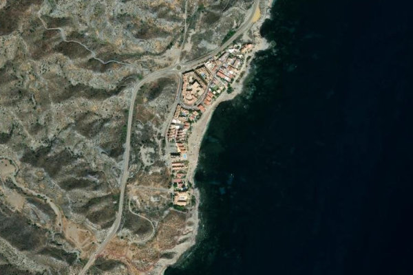 Playa El Calón çevresinin uydu görüntüsü