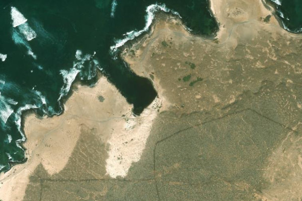 Playa de Beatriz çevresinin uydu görüntüsü