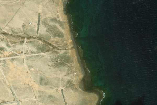 Playa del Chinchorro çevresinin uydu görüntüsü