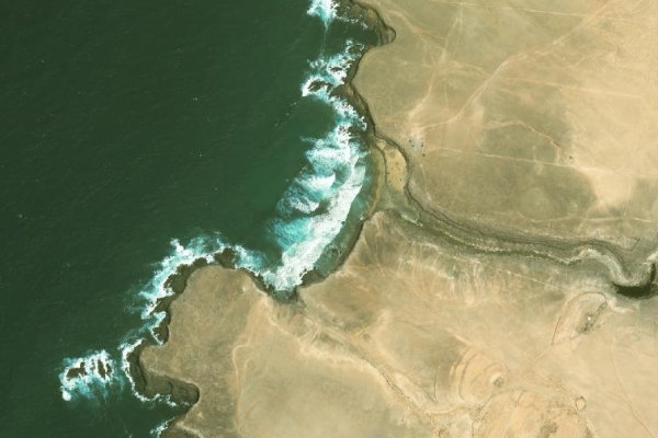 Playa de Esquinzo çevresinin uydu görüntüsü