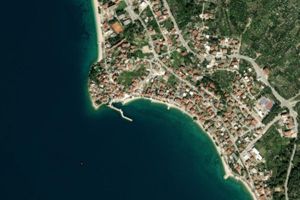 Gradac çevresinin uydu görüntüsü