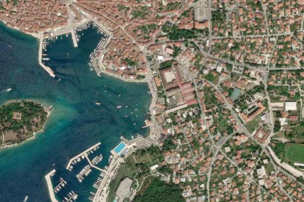 Rovinj çevresinin uydu görüntüsü