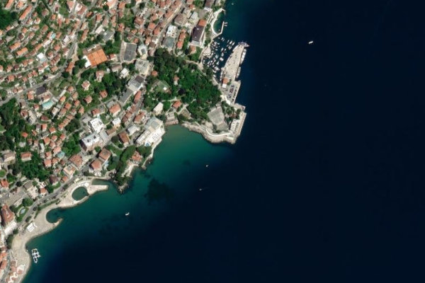 Opatija çevresinin uydu görüntüsü