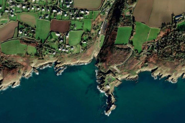 Plage du Minou çevresinin uydu görüntüsü