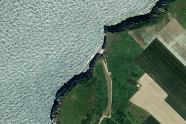 Plage du Fourquet çevresinin uydu görüntüsü
