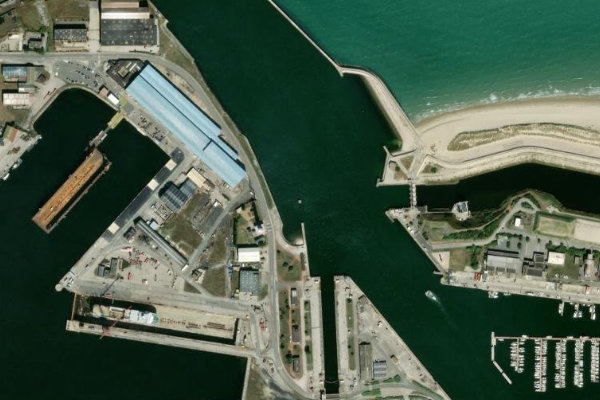 Phare de Dunkerque çevresinin uydu görüntüsü