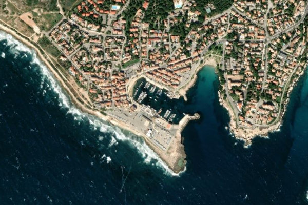 Port de Carro çevresinin uydu görüntüsü