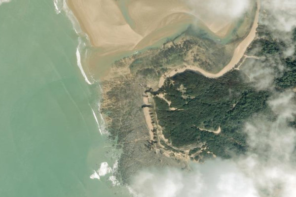 Pointe du Payré çevresinin uydu görüntüsü