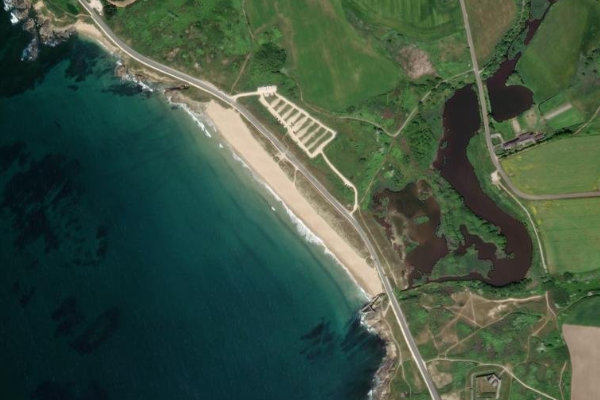 Plage du Loc'h çevresinin uydu görüntüsü