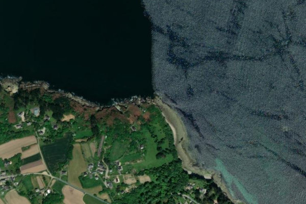 Pointe de Leydé çevresinin uydu görüntüsü