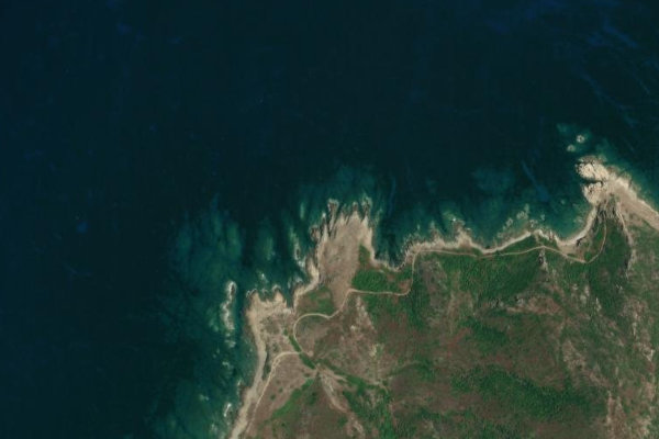 Punta di Solche çevresinin uydu görüntüsü